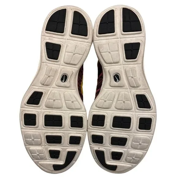 EUC Nike Lunar Flyknit Chukka Grand Purple Laser Orange